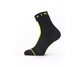 Sealskinz Waterproof All Weather Ankle Socks withHydrostop Black/Neon Yellow