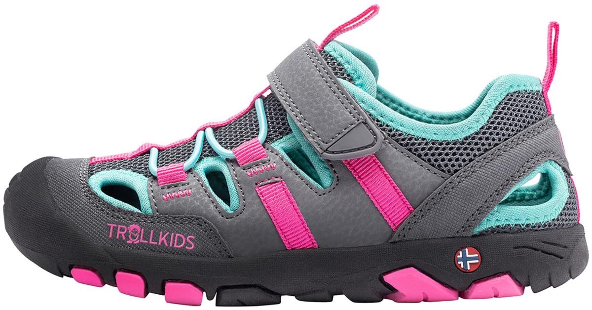 TROLLKIDS Kroksand Sandals Kids Anthracite/Pink