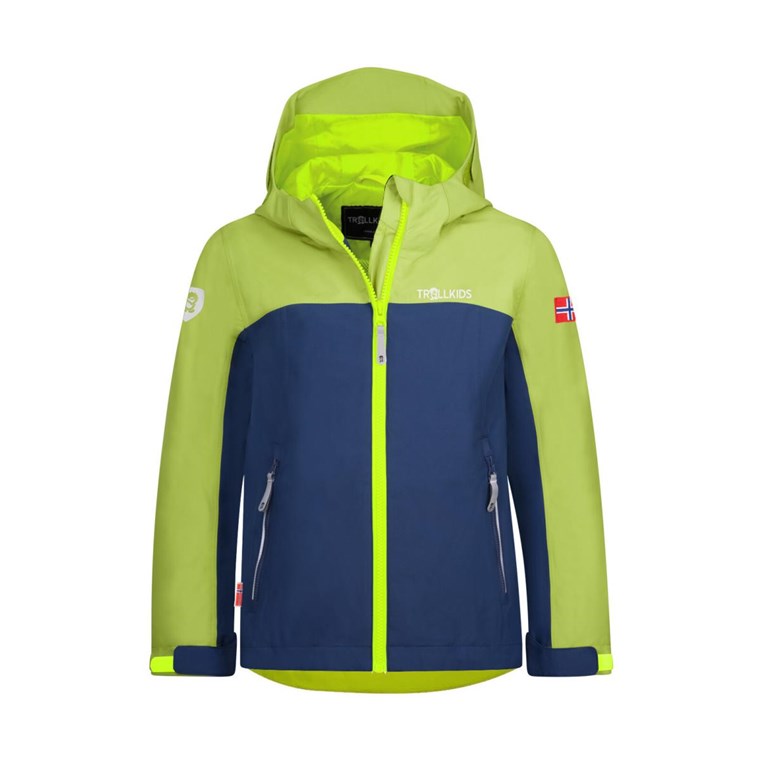 TROLLKIDS Telemark Jacket Kids Kiwi/Mystic Blue