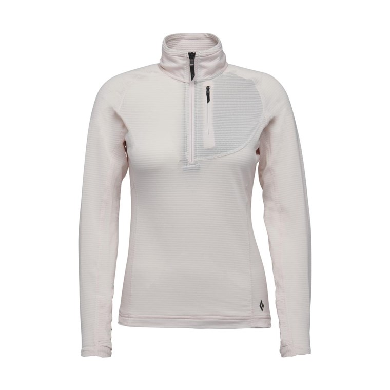 Black Diamond Coefficient LT Quarter Zip Shirt Women Ice Pink