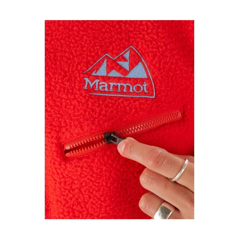 Marmot 94 E.C.O. Recycled Fleece Pullover Women Victory Red/Getaway Blue