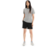 Icebreaker Merino Linen Stripe SS Tee Women Snow/Black