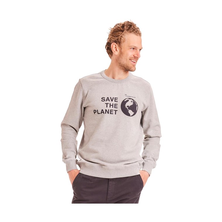 KnowledgeCotton Apparel Elm Save The Planet Sweater Men