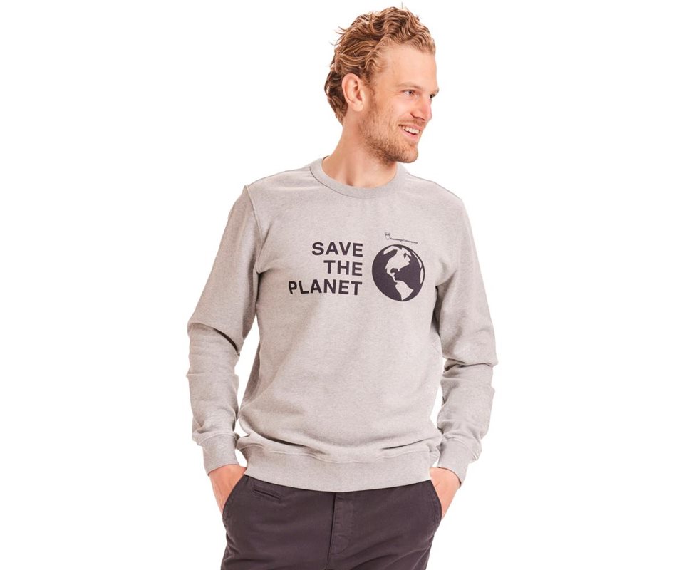 KnowledgeCotton Apparel Elm Save The PlanetSweater Men