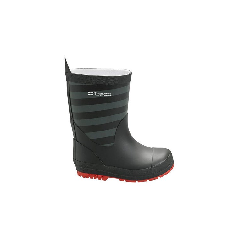 Tretorn Gränna Rubber Boots Kids Black Grey