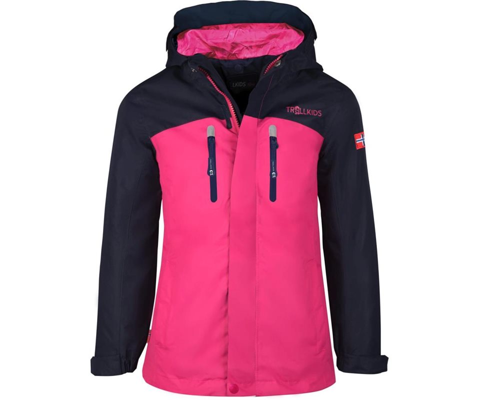 TROLLKIDS Nusfjord Jacket Girls Navy/Magenta