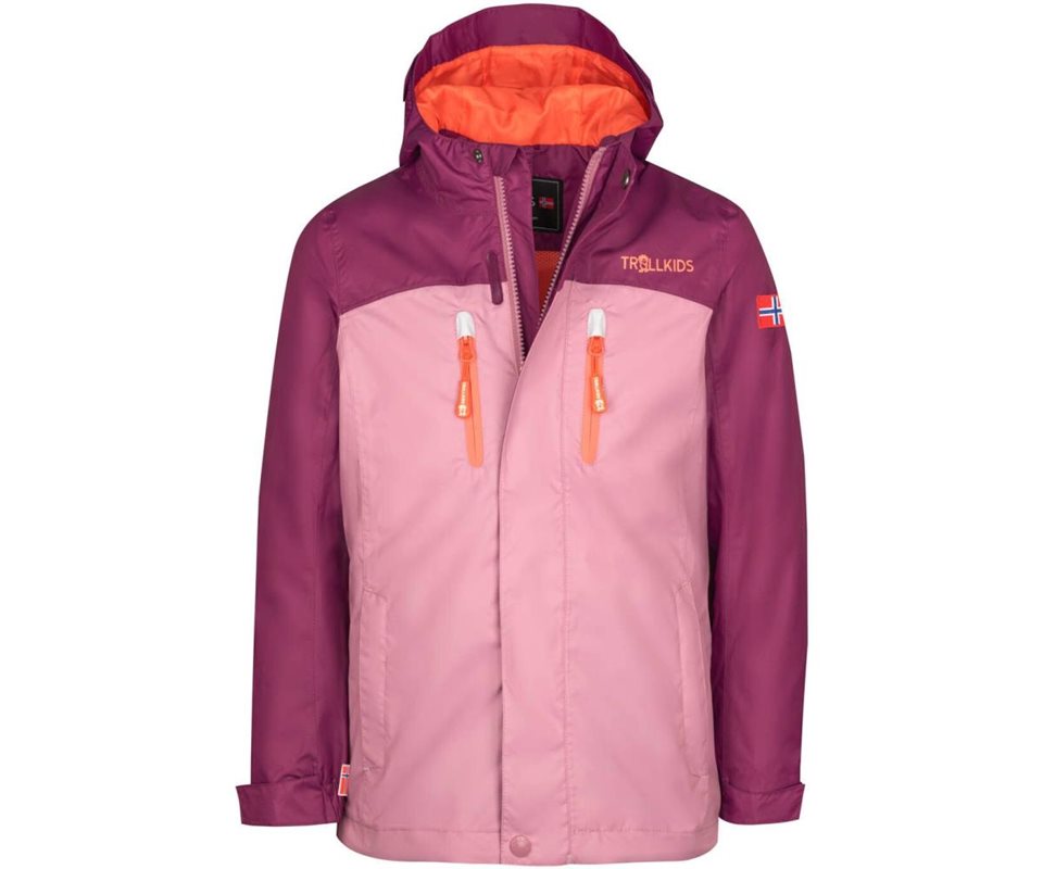 TROLLKIDS Nusfjord Jacket Girls Orchid/Mulberry/Peach