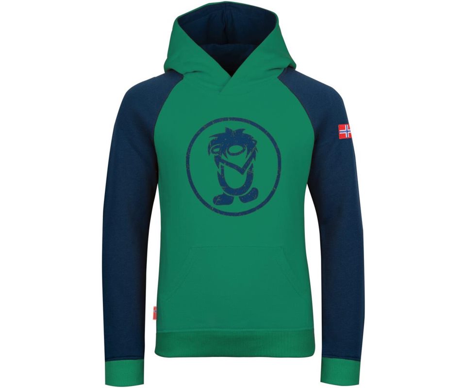 TROLLKIDS Stavanger Sweater Kids Pepper Green/Navy