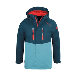 TROLLKIDS Nusfjord Jacket Kids Petrol/Dolphin Blue/Spicy Red
