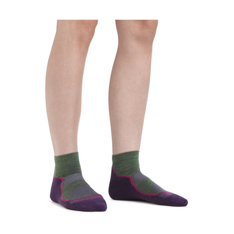 Darn Tough Light Hiker 1/4 Lightweight Cushion Socks Women Moss