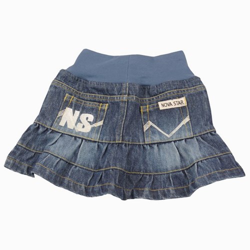 Nova Star Kjol Denim Skirt Flounce Light