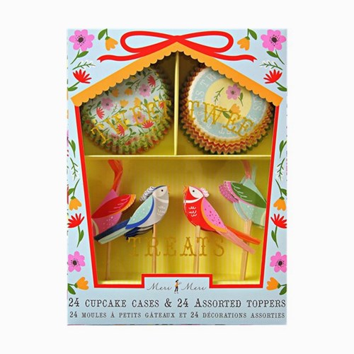 Cupcake kit - Floral birds