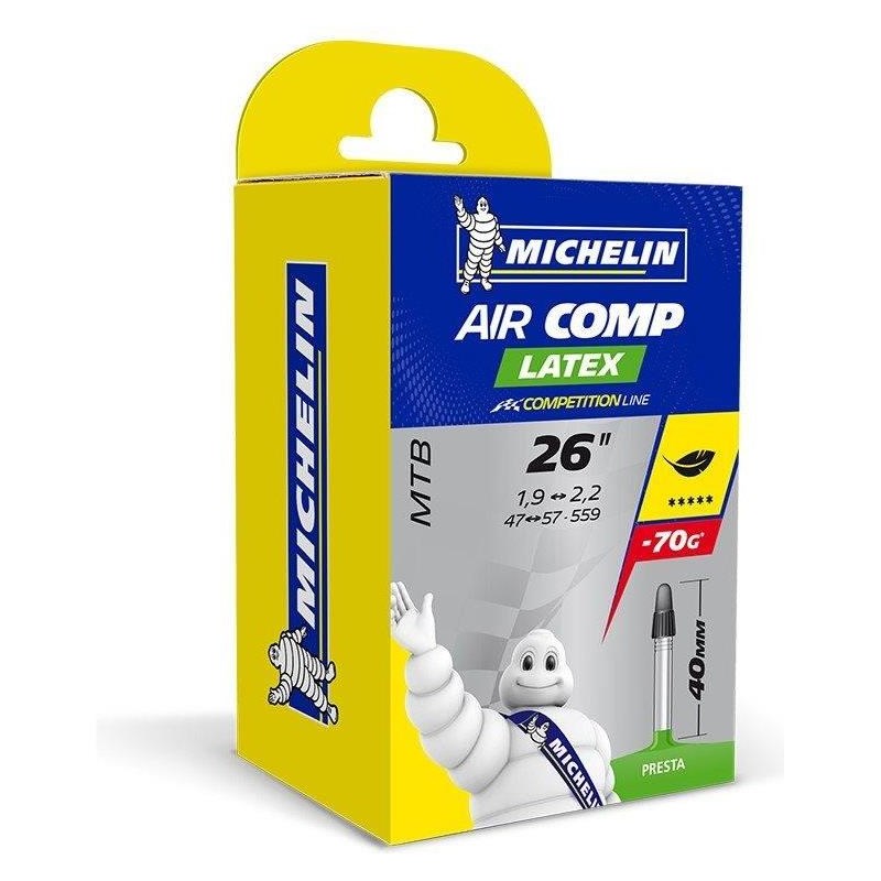 Michelin CykelslangAircomp Latex tube 32/42-559 Racerventil 40 mm Sva