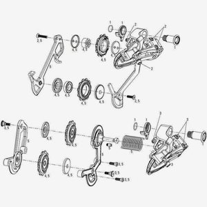 Sram Rear Derailleur Screw/Bolt Kit,