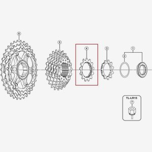 Shimano Kassettdrev12T Cs-Hg-81-10