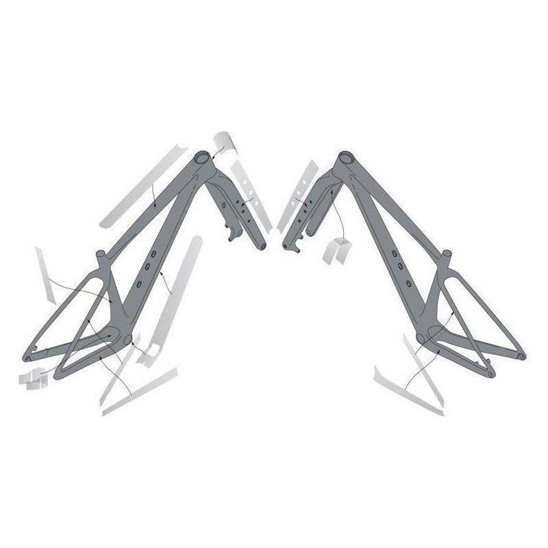 Syncros Ramskydd Frame Protection Kit Scale 23 Carbon Clear Matt