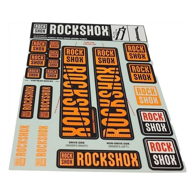 RockShox Dekaler Sticker Set for SingleCrown For /Pike/Lyrik/Domain/R