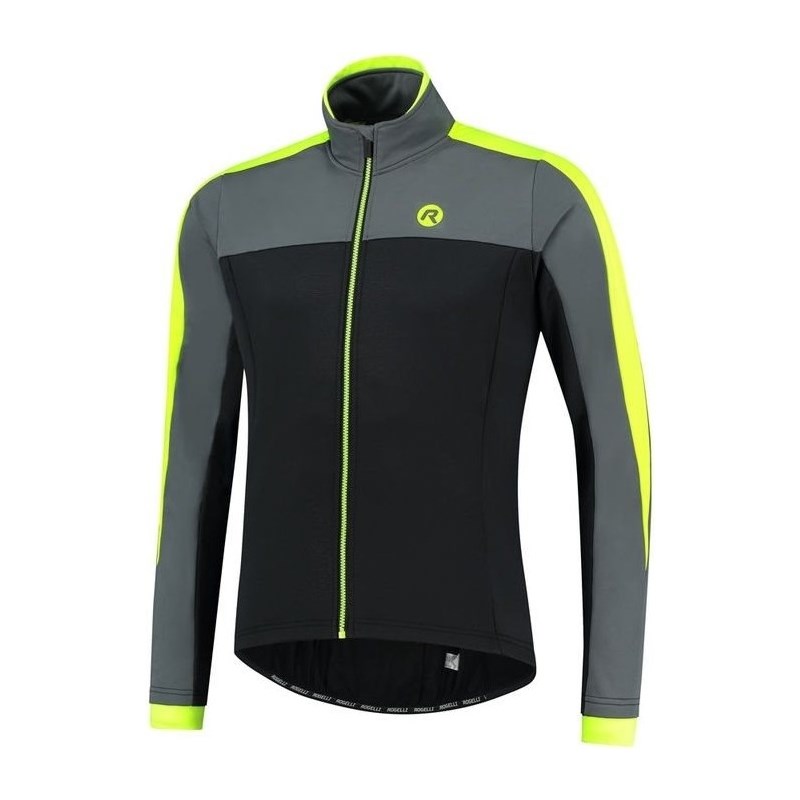 Rogelli Cykeljacka Freeze Vinter Black/Grey/Fluor