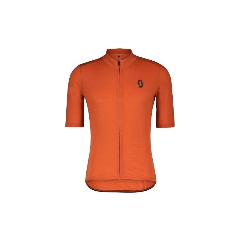 Scott Cykeltröja Gravel Merino SS BrazeOrange/Dark Grey