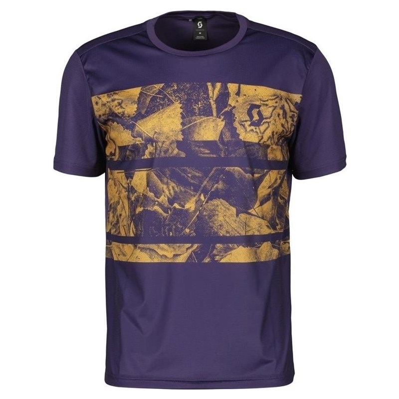 Scott Cykeltröja Herr Trail Flow SS Cyber Purple/Silt Beige