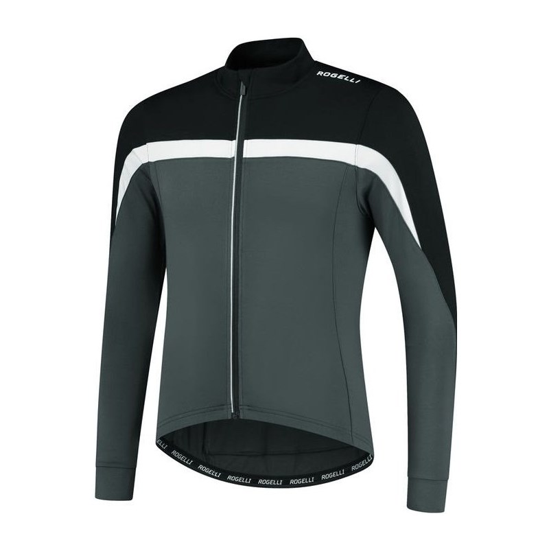 Rogelli Cykeltröja Course Ls Black/Grey/White Svart/Grå/Vit