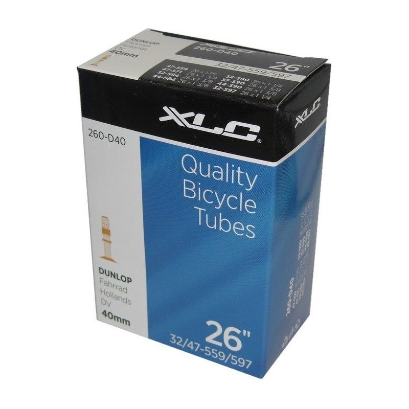 XLC Slang Dv 40 mm Vt-D26 32/47-559/597Cykelventil 40 mm Svart