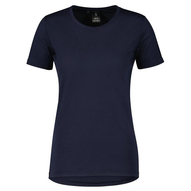 Scott Cykeltröja Tee Dam Commuter Merino Dark Blue Mörksininen