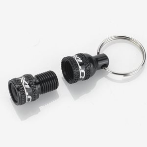 XLC PU-X07 Schradertill Dunlop/Presta adpater Black Svart