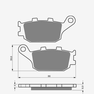 GOLDFREN Bromsbelägg 021 Ceramic carbonAD