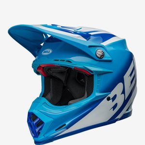 Bell Hjälm Moto9S Flex Rail Gloss Blue/White