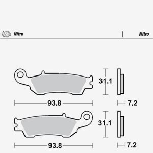 Moto-Master Brakepads Yamaha Fram: YZ125/250 2008>, Fram YZF250 2007