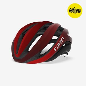 Cykelhjälm Giro Aether Spherical MIPS Matte Bright/Dark Red