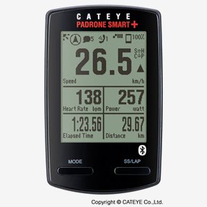 Cateye Cykeldator Padrone Smart+ Speed/Cadence/Heartkit Svart