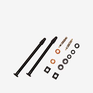 Tubelessventil Orange Seal VersaValve Tubeless Valve Stem 60 mm, aluminium, 2-pack, svart + ventilkärneverktyg
