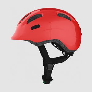Cykelhjälm ABUS Smiley 2.0 Sparkling Red, grönt spänne