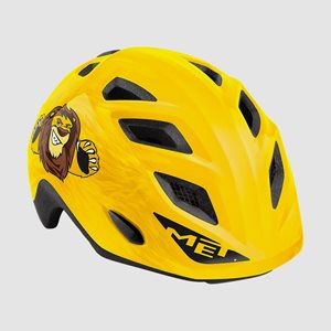 Cykelhjälm MET Genio Yellow Lion/Glossy, grönt spänne