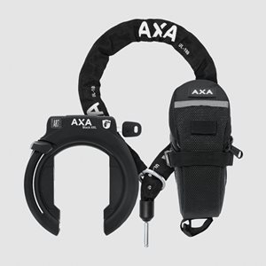 Ramlås AXA Block XXL + Ramlåskätting Plug-in AXA ULC, 100 cm, Ø5.5 mm + väska