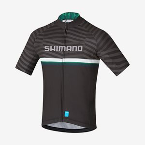 Cykeltröja Shimano Junior Team Jersey Black/Green