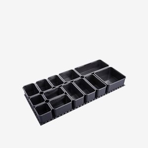 Plastboxar Unior Set med boxar och undelägg 450 x 210mm