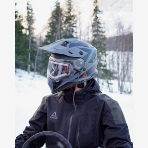 Skoterhjälm AMOQ Adaptor Adventure Electric visor Black-Gray-Orange