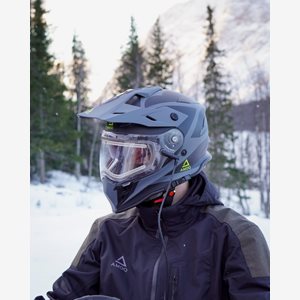 Skoterhjälm AMOQ Adaptor Adventure Electric visor Black-Gray-HiVis