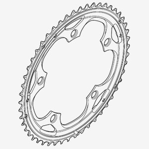 SHIMANO 105 Kedjedrev 50T för FC-5703(Silver)
