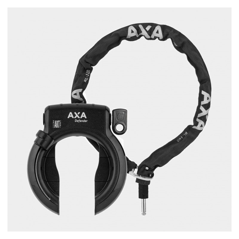 Ramlås AXA Defender + Ramlåskätting Plug-in AXA RLC, 100 cm, Ø5.5 mm
