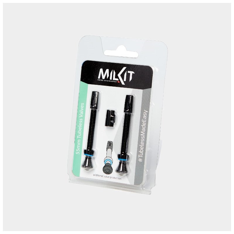 Tubelessventil milKit Valve Pack, 55 mm, aluminium, 2-pack