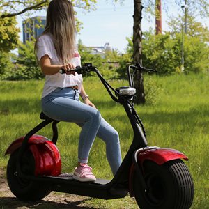Elscooter X-Pro Harleyscooter Fatboy 1500W red-metallic
