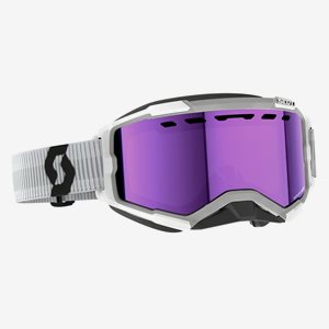 Skoterglasögon Scott Fury White / Enhancer Purple Chrome