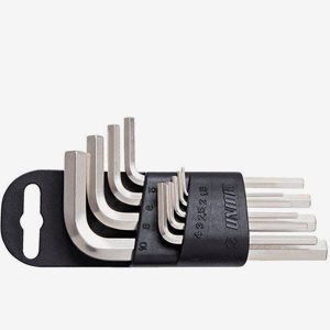 UNIOR Set of hexagon wrenches on plastic clip Incl.: 1.5, 2, 2.5, 3, 4