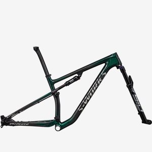 Cykelram Specialized Epic S-Works GLOSS GREEN TINT FADESOVER CARBON / CHROME