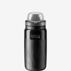 Flaska Elite FLY Tex MTB svart, grå grafik 550ml