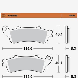 Moto-Master Bromsklossats RoadPRO Sinter bak